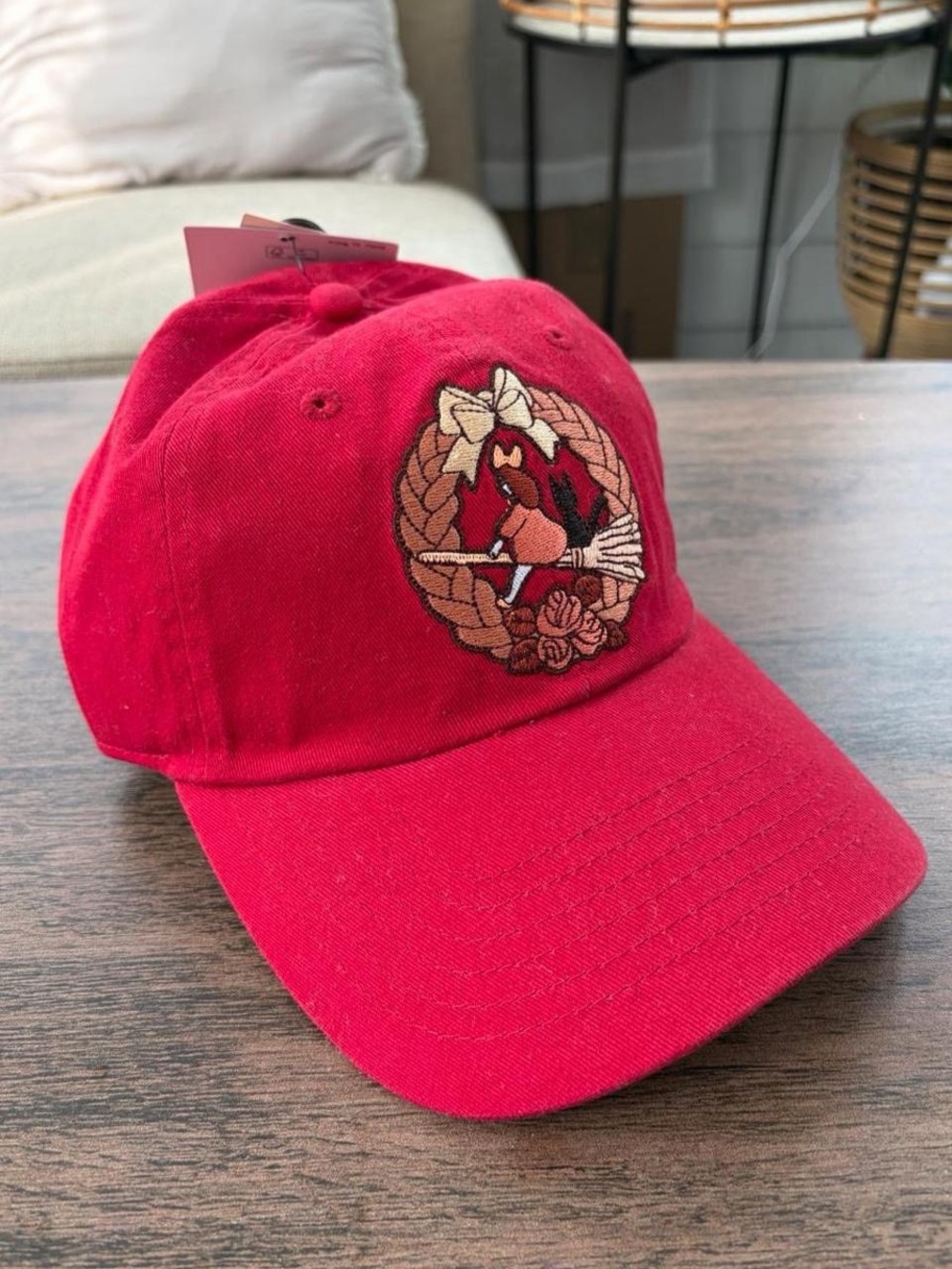 Studio Ghibli Kiki's Delivery Service Bread Wreath Embroidered Ball Cap - Picture 4 of 7